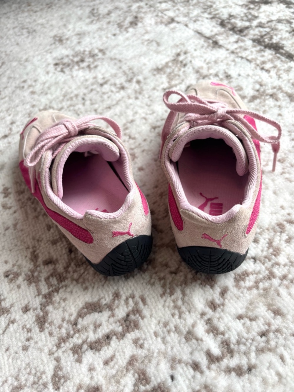 Vintage Y2K Puma Speedcat Womens Pink Suede Sneakers with Hot Pink Accents - Picture 6 of 10